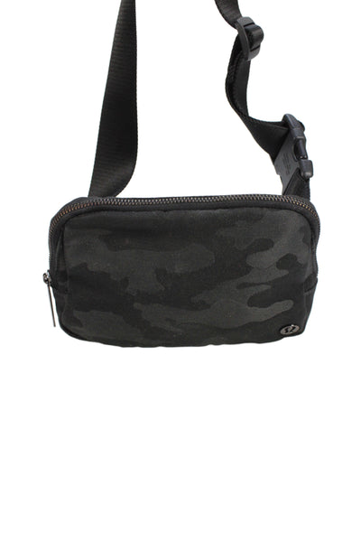 Lululemon Womens Camouflage Print Zipper Closure Belt Bag Black