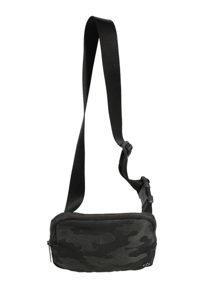 Lululemon Womens Camouflage Print Zipper Closure Belt Bag Black