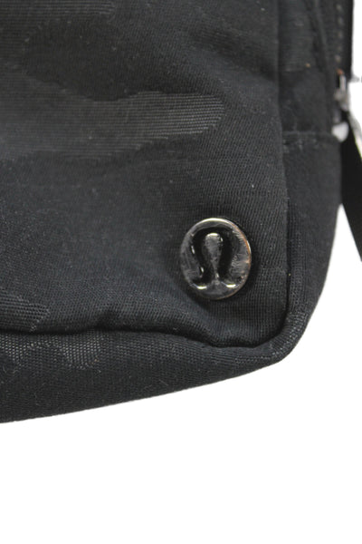 Lululemon Womens Camouflage Print Zipper Closure Belt Bag Black