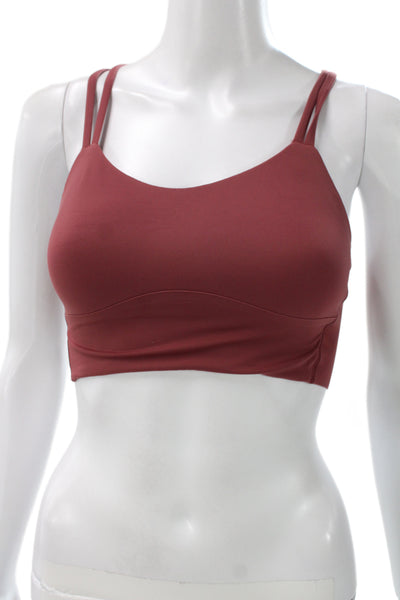 Lululemon Womens Strappy Back Sports Bra Red Size 4