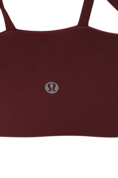 Lululemon Womens Strappy Back Sports Bra Red Size 4