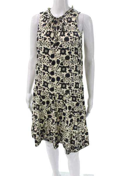Max Studio Womens Beige Floral Shift Tank Dress Sleeveless Size S