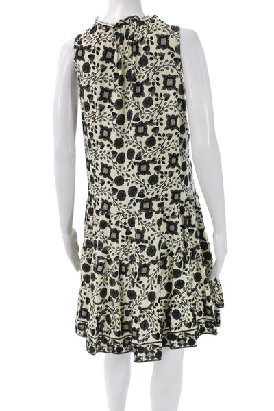 Max Studio Womens Beige Floral Shift Tank Dress Sleeveless Size S