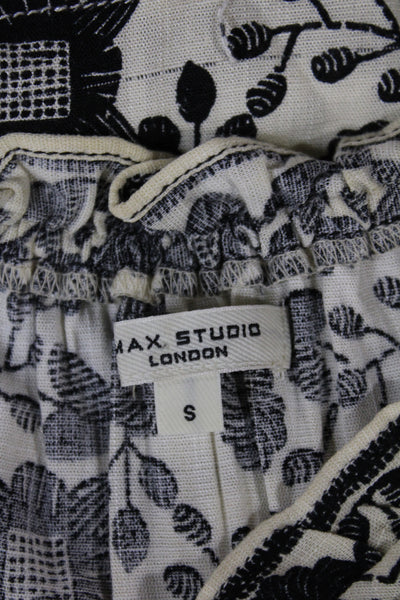 Max Studio Womens Beige Floral Shift Tank Dress Sleeveless Size S