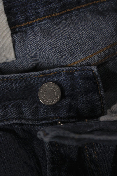 Habitual Womens Dark Blue Polka Dot Straight Jeans High Rise Denim Size 25