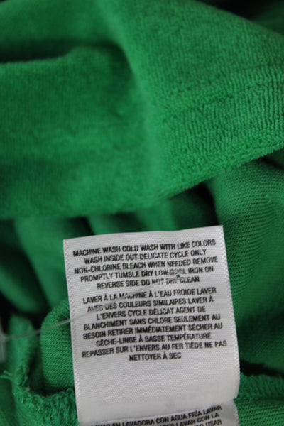 Juicy Couture Womens Pullover Hoodie Green Cotton Drawstring Designer Size XS