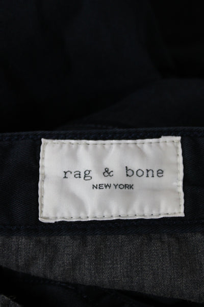 Rag & Bone Mens Chino Pants Dark Blue Button 28 Inseam Size 33