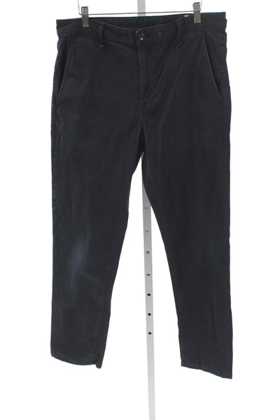 Rag & Bone Mens Dark Blue Chino Pants Button Closure Size 33