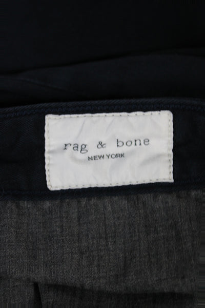 Rag & Bone Mens Dark Blue Chino Pants Button Closure Size 33