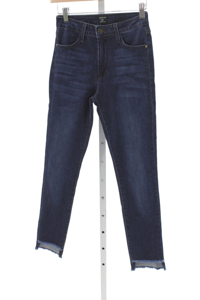 Just Black Womens Ankle Skinny Jeans Dark Blue Mid Rise Denim Size 26