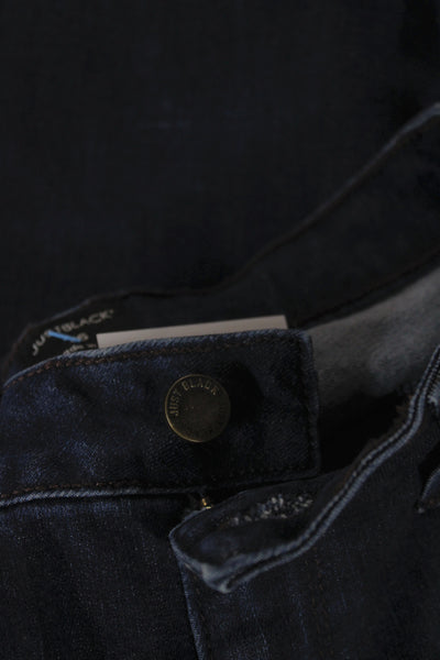 Just Black Womens Ankle Skinny Jeans Dark Blue Mid Rise Denim Size 26