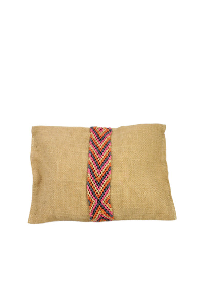 Muche Et Muchette Women's Snap Closure Tassel Pouch Beige