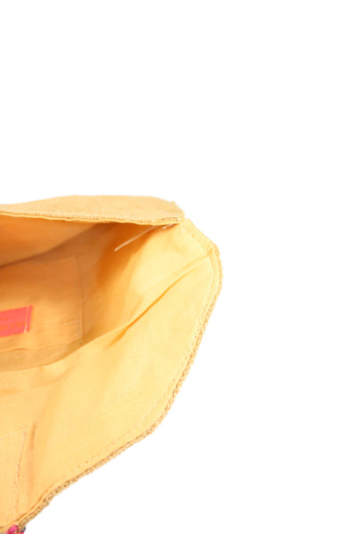 Muche Et Muchette Women's Snap Closure Tassel Pouch Beige