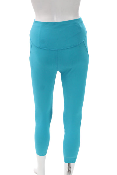 Lululemon Women Capri Leggings Blue Nylon Size 6