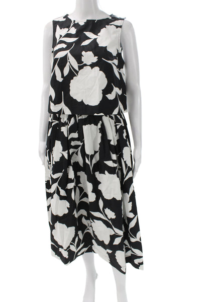 Kate Spade X Target Womens Fit & Flare Sundress Set Black Floral Midi Size XS