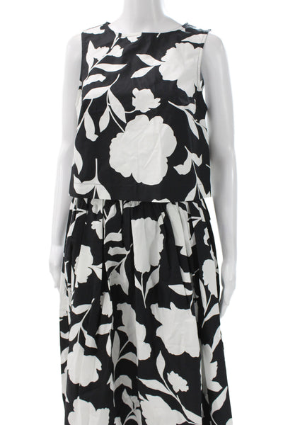 Kate Spade X Target Womens Fit & Flare Sundress Set Black Floral Midi Size XS