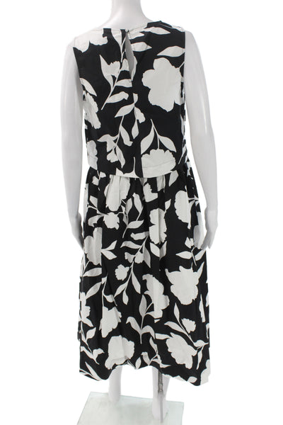 Kate Spade X Target Womens Fit & Flare Sundress Set Black Floral Midi Size XS