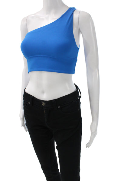 Lululemon Womens Cropped Tank Blue Sleeveless Synthetic Size 6