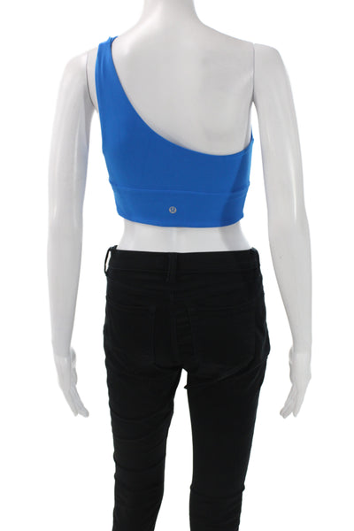 Lululemon Womens Cropped Tank Blue Sleeveless Synthetic Size 6