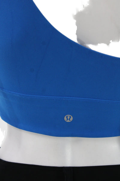 Lululemon Womens Cropped Tank Blue Sleeveless Synthetic Size 6