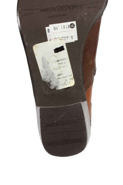 Stuart Weitzman Womens Leather Pointed Toe Keywest Cowboy Boots Brown Size 7.5