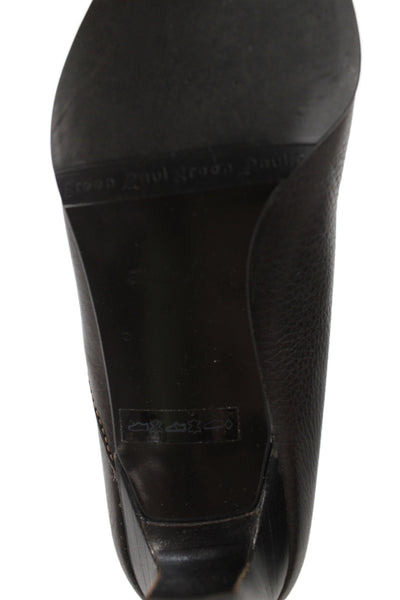 Paul Green Womens Leather Pointed Toe Buckle Pumps Brown Size 4