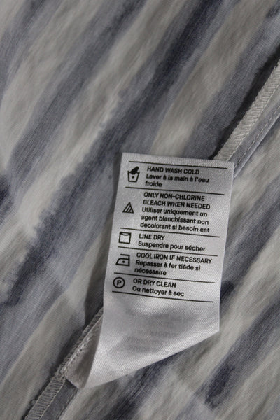 Vince Womens Striped Cotton Slip Dress Square Neck Knee Length Blue Size 0