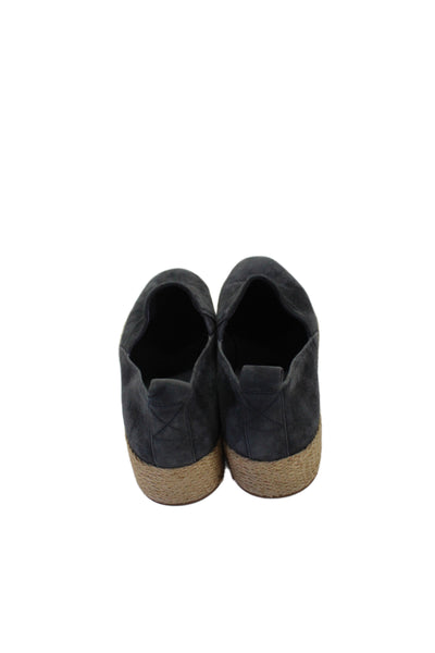 Vince Womens Suede Platform Boat Shoes Gray Size 9