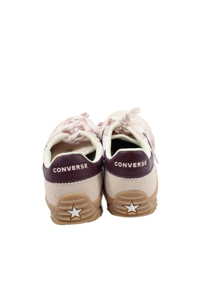 Converse Womens Suede Low Top Lace Up Sneakers Pink Purple Size 7.5