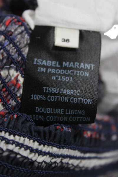Isabel Marant Etoile Women Peasant Mini Skort White Paisley Cotton Size 36