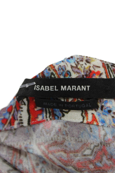 Isabel Marant Women Jumpsuit Multi-Color Abstract Square Neck Sleeveless Size S