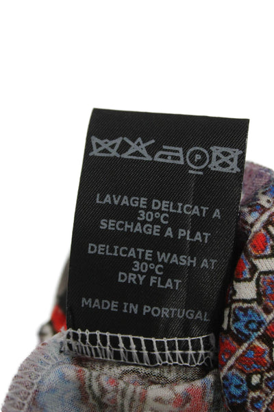 Isabel Marant Women Jumpsuit Multi-Color Abstract Square Neck Sleeveless Size S
