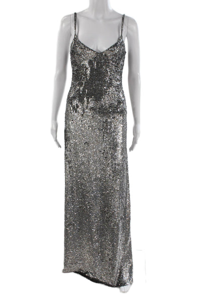 Calypso Saint Barth Womens Slip Maxi Dress Gray V Neck Nylon Spandex Size XS