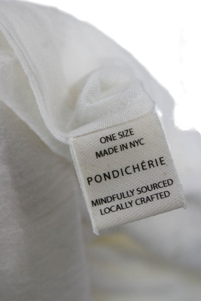 Pondicherie Womens Long Sleeve V-Neck White Dress Size M