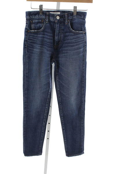 Moussy Women Ankle Skinny Jeans Dark Blue High Waist 25in Inseam Size 25