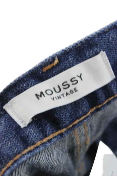 Moussy Women Ankle Skinny Jeans Dark Blue High Waist 25in Inseam Size 25