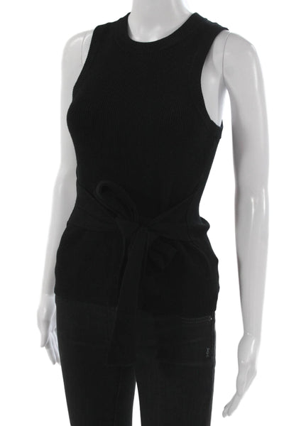 Toccin Women Black Basic Sleeveless Tank Rayon Blend Crew Neck Size M