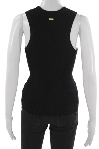 Toccin Women Black Basic Sleeveless Tank Rayon Blend Crew Neck Size M