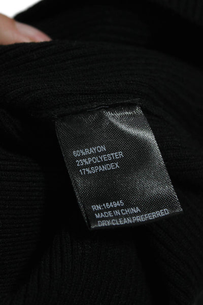 Toccin Women Black Basic Sleeveless Tank Rayon Blend Crew Neck Size M