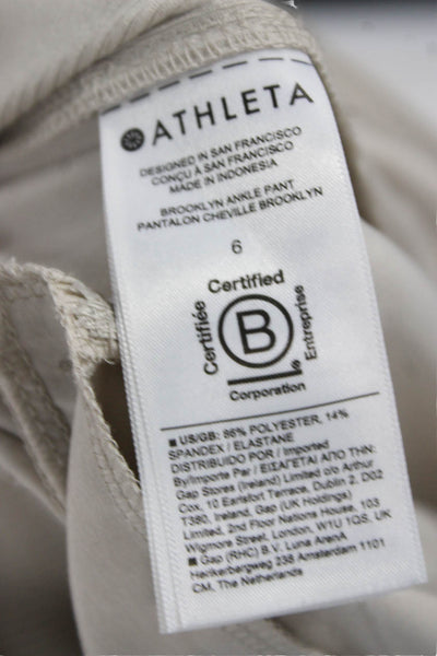 Athleta Unisex Ankle Jogger Pants Beige Size 6