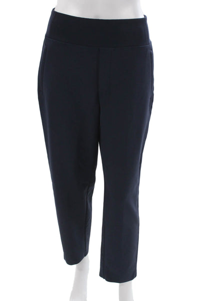 Athleta Womens Ankle Cropped Pants Dark Blue Polyester Spandex Size 4