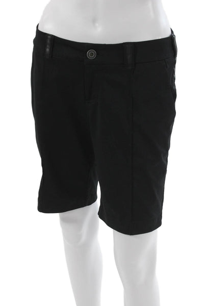 Lululemon Unisex Black Chino Bermuda Shorts Polyester Size 6