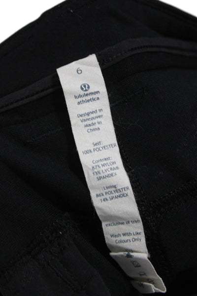 Lululemon Unisex Black Chino Bermuda Shorts Polyester Size 6