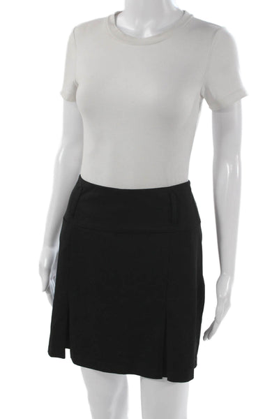 Golftini Womens A-Line Mini Skort Black Size 6