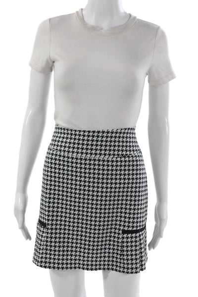 Golftini Womens A-Line Knee Length Check Black Skort Size 6