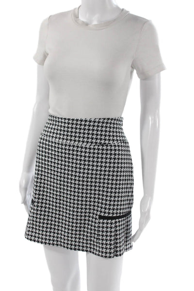 Golftini Womens A-Line Knee Length Check Black Skort Size 6