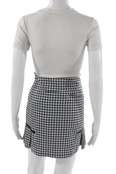 Golftini Womens A-Line Knee Length Check Black Skort Size 6