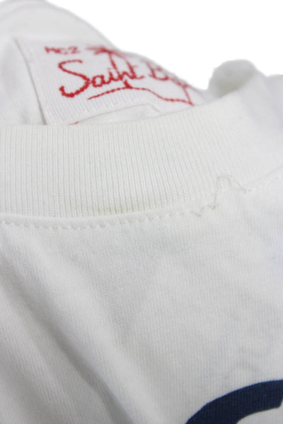 MC2 Saint Barth Mens White Graphic Crew Neck Short Sleeve T-Shirt Size XL