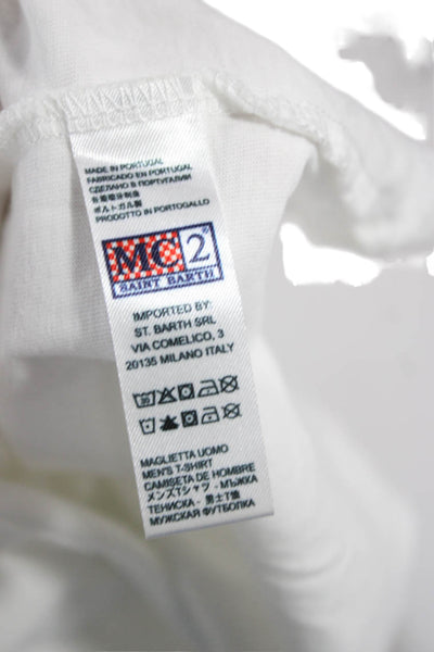 MC2 Saint Barth Mens White Graphic Crew Neck Short Sleeve T-Shirt Size XL