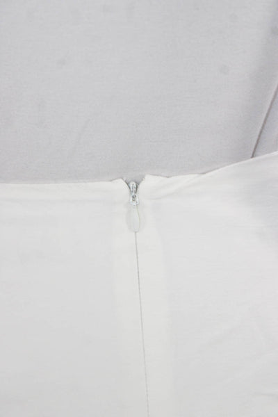 Zara Women Mini Wrap Skirt White Cotton Elastane Size XS